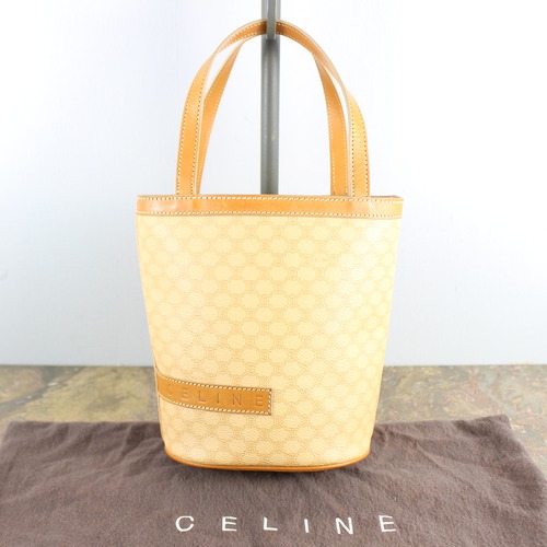 .OLD CELINE MACADAM PATTERNED BACKET TYPE HAND BAG MADE IN ITALY/オールドセリーヌマカダム柄ハンドバッグ2000000051574