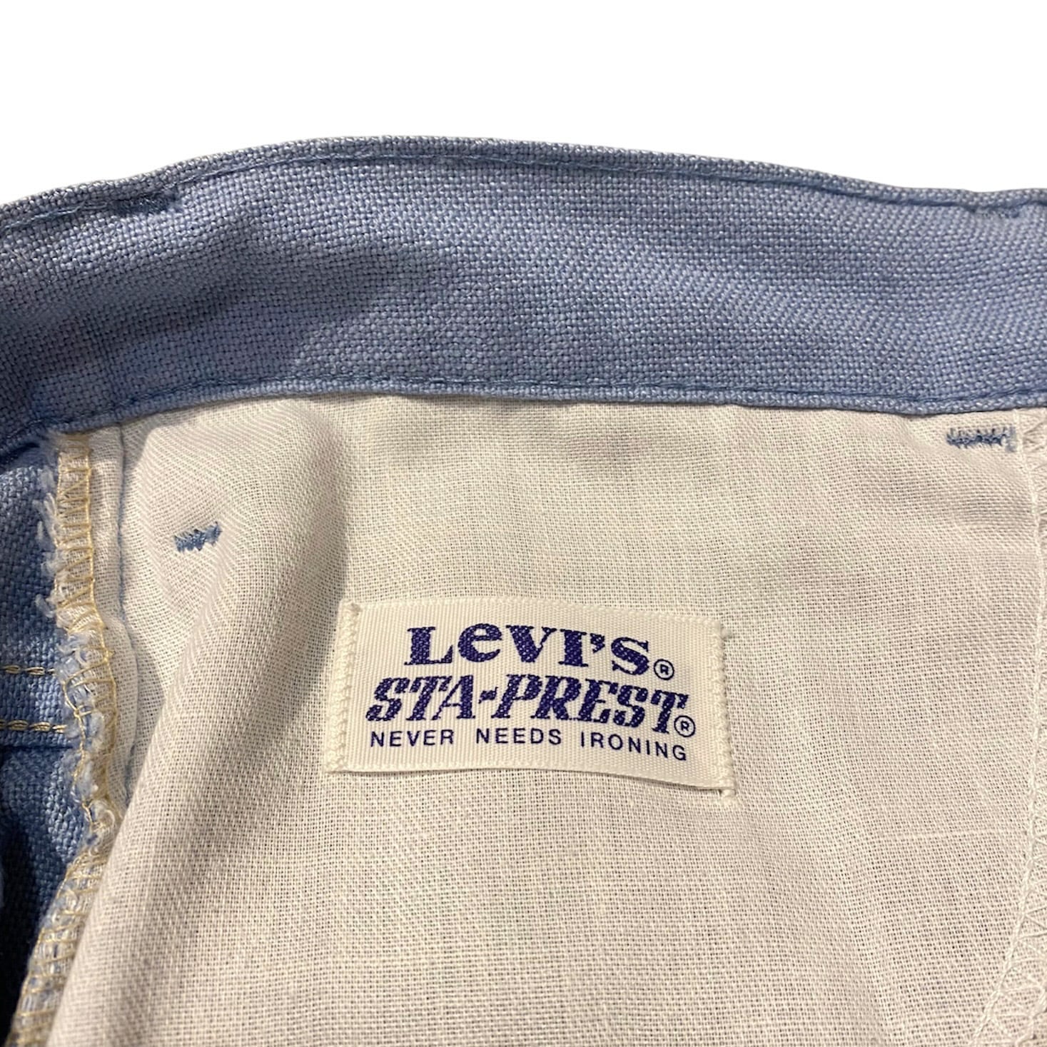 80's USA製 Levi's 517 STA-PREST Non Iron Pants W32 / リーバイス スタプレスト スタプレ  ブーツカット パンツ ブルー 古着 ヴィンテージ