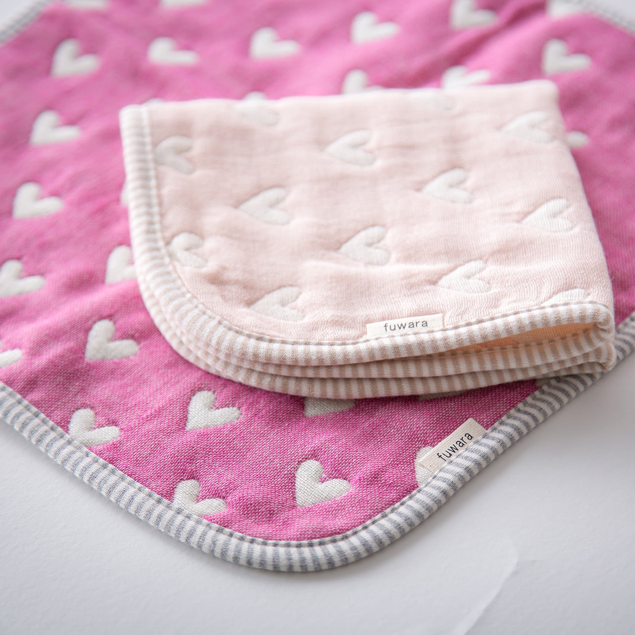 六重織ガーゼハンカチ ハート | fuwara