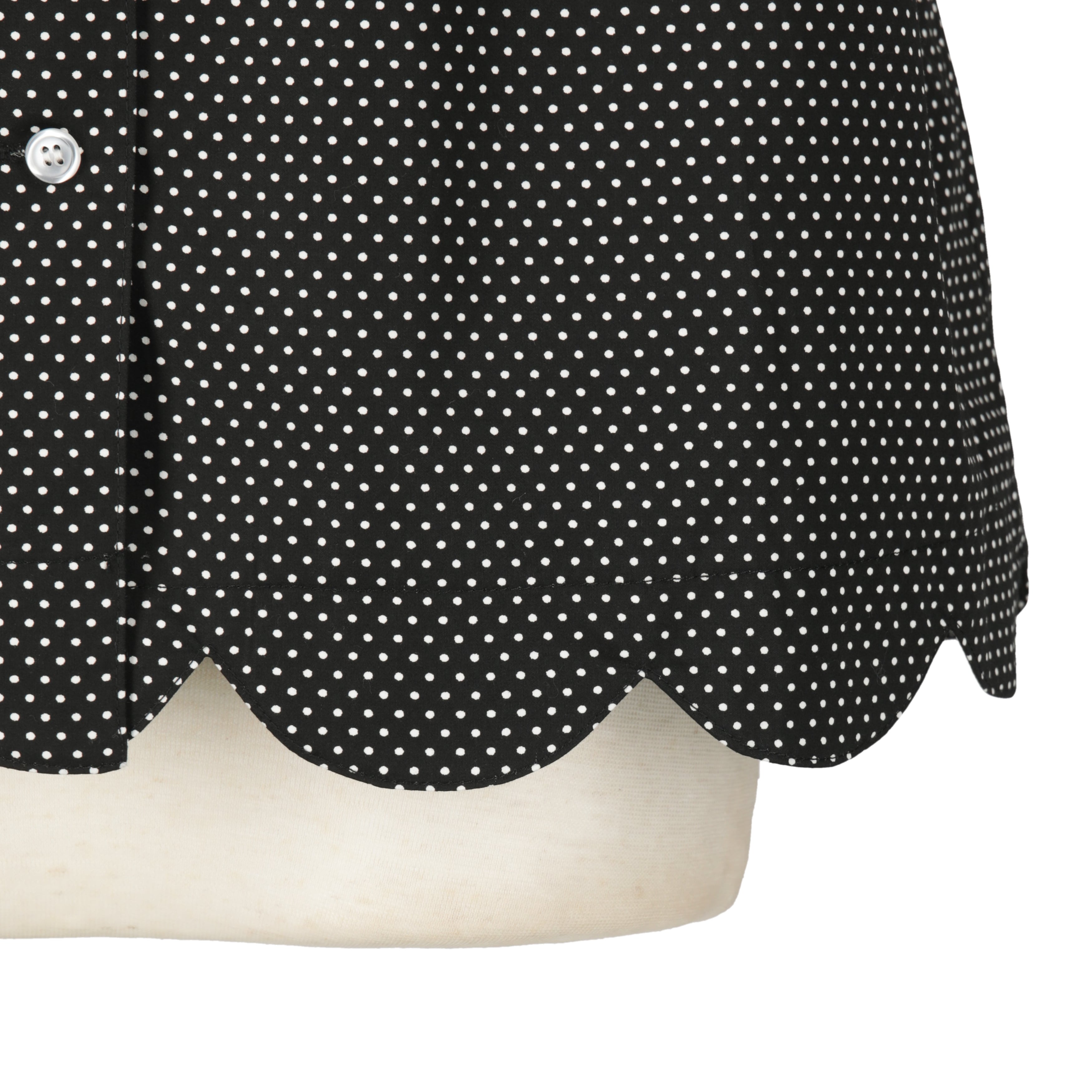 スカラップブラウス　POLKADOTS