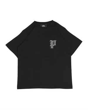 OLD"P"LOGO RHINE STONE silver TEE