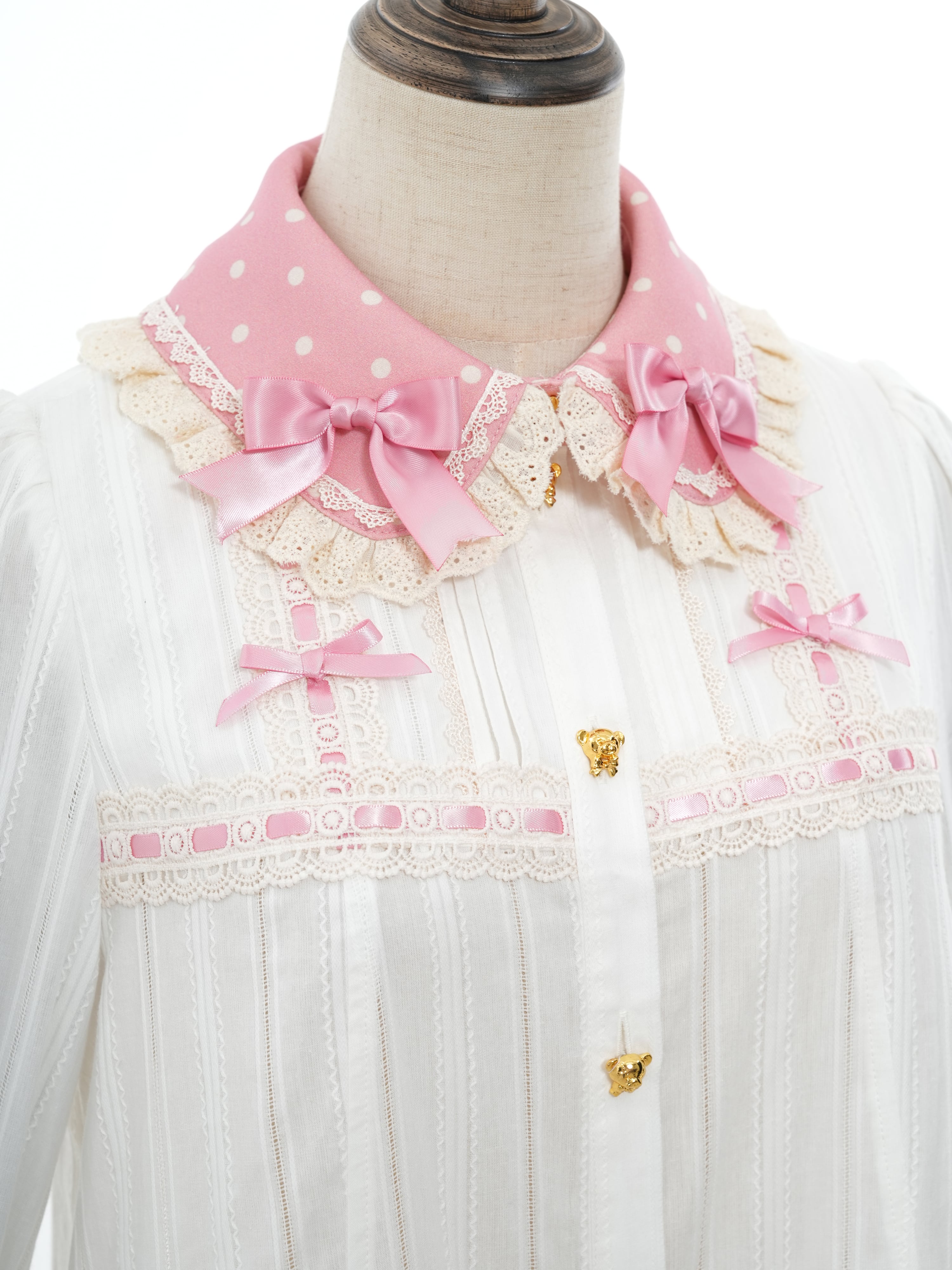 TEDDY STRAWBERRY LABEL はしごリボンブラウス【コラボ商品
