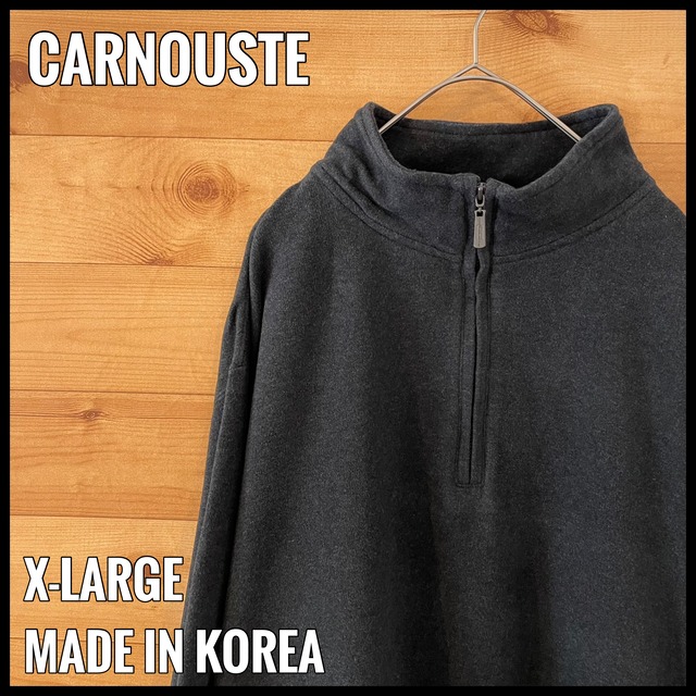 【CARNOUSTE】ハーフジップ スウェット プルオーバー 無地 プレーン XL ビッグシルエット US古着