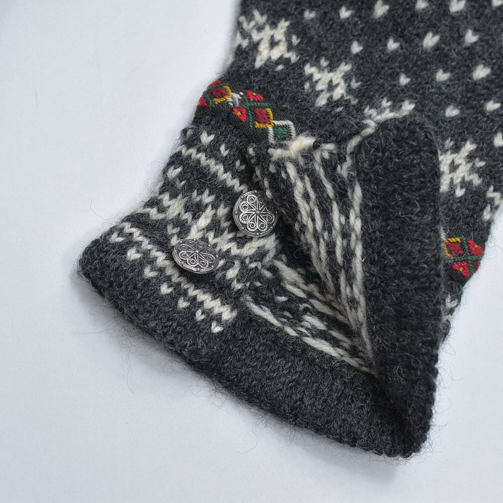 70～80s Nordic Cardigan ノルディック柄 メタルボタン デザイン