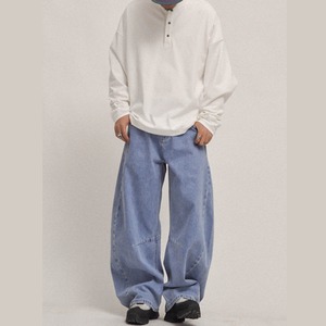 フェードブルー バギーデニムパンツ N3601