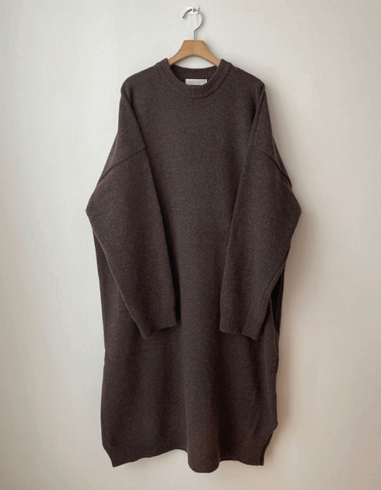 【23aw】Round-neck Wool Knit Ocepiece_2colorのみ