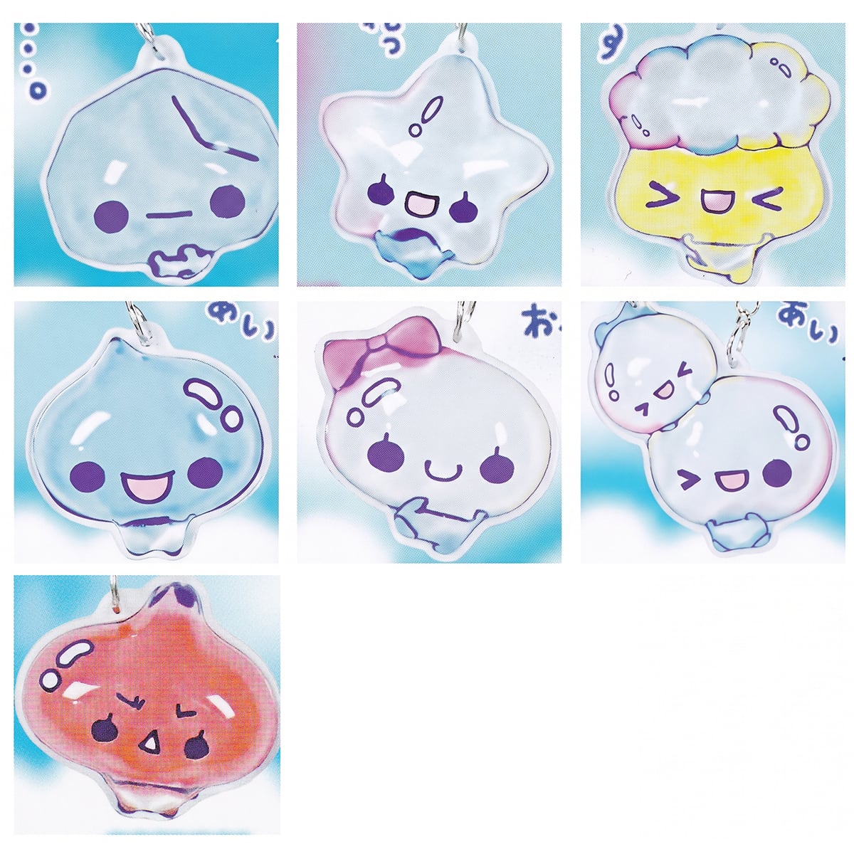 フルコンプ】 ぷくぷくあわわちゃん プチドロップ風めじるしマスコット