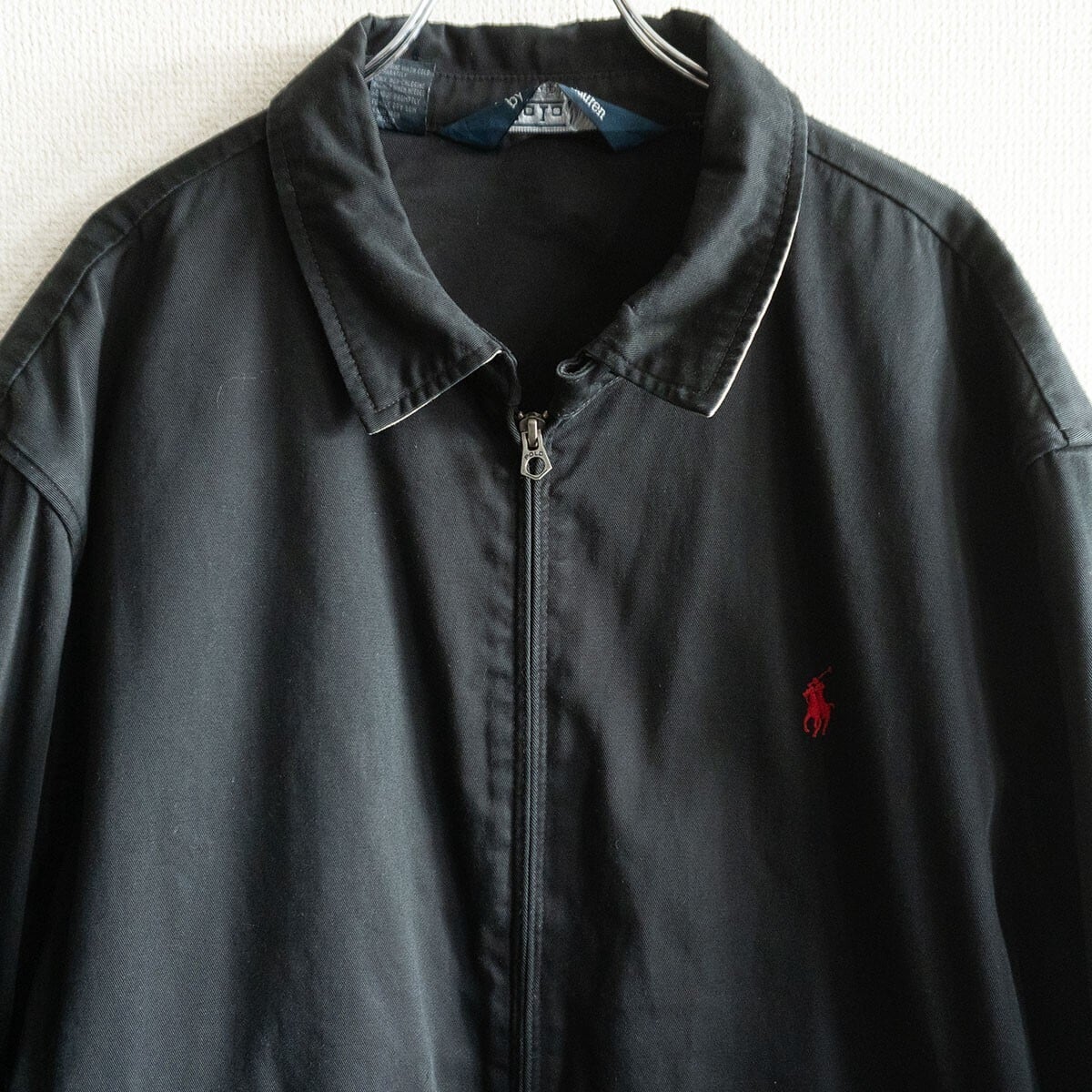 90s Ralph Lauren スイングトップブラックジャンパー　ラルフXXL ビッグサイズ/XXL】POLO RALPH LAUREN【90S/ポニーロゴ スイング