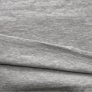 ★TC592◆3m◆綿100%丸仕上げ天竺ニット生地◆グレー