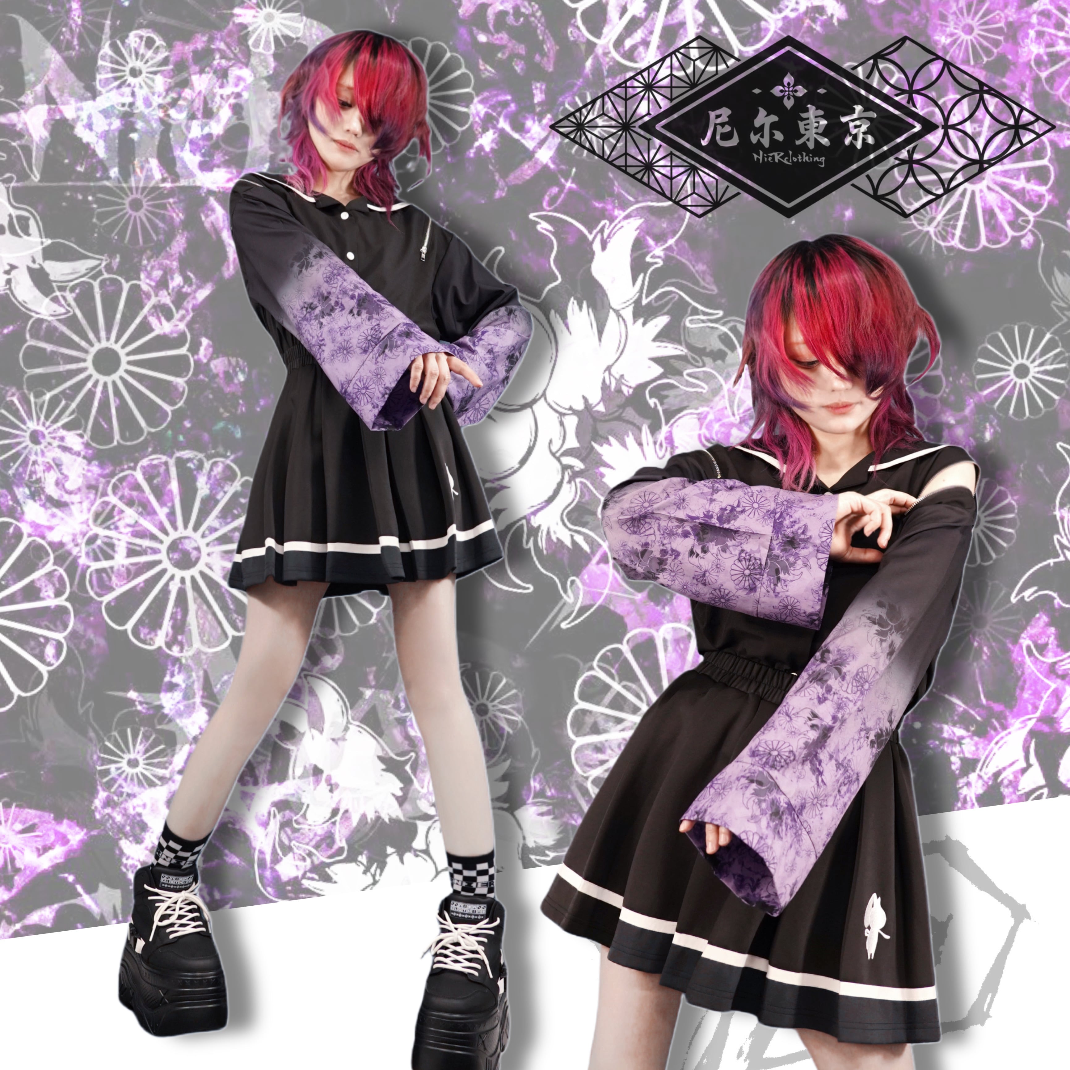 2WAYセーラー風SHIRT【和柄九尾】 | NIER CLOTHING