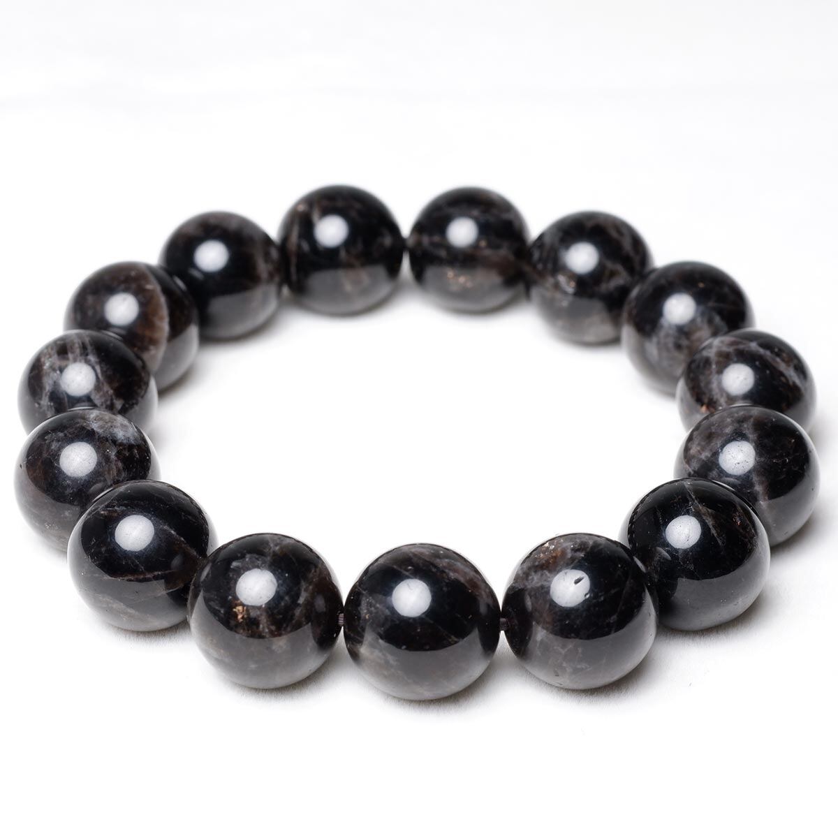 モリオン 黒水晶 ブレスレット 14mm 一点物 メール便可 [M便 1/10] 111-46248