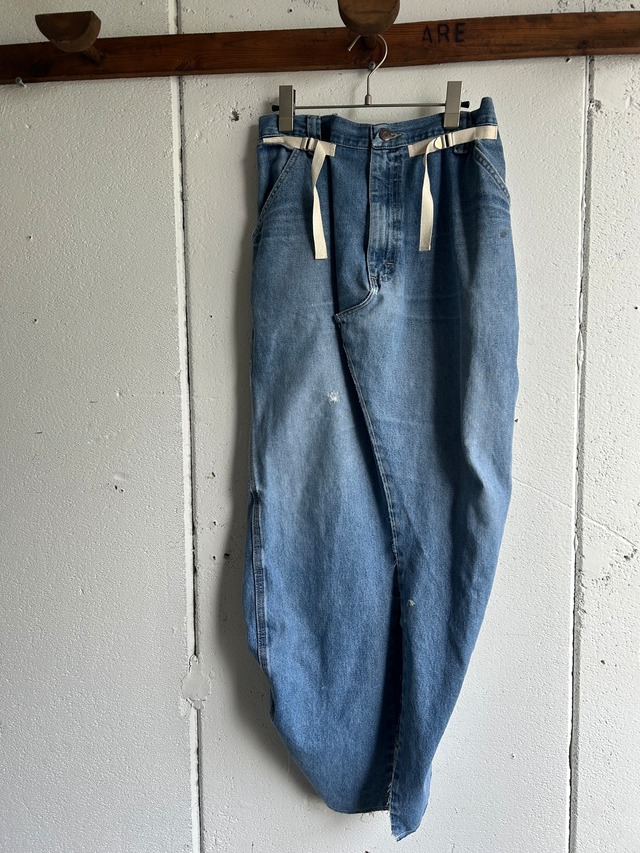 create clair  remake vintage denim skirt