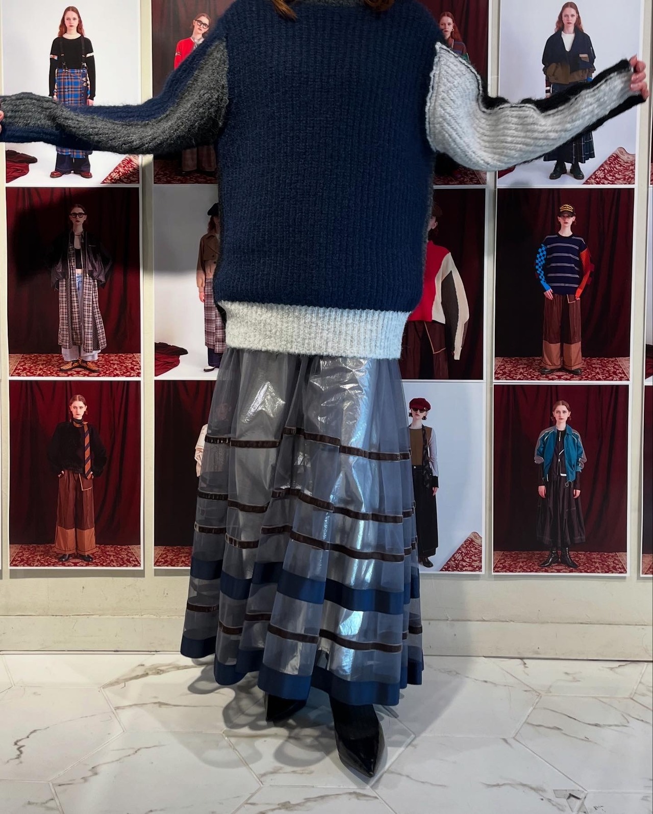 アウラアイラ　aulaaila　AULA AILA　BORDER TULLE SKIRT