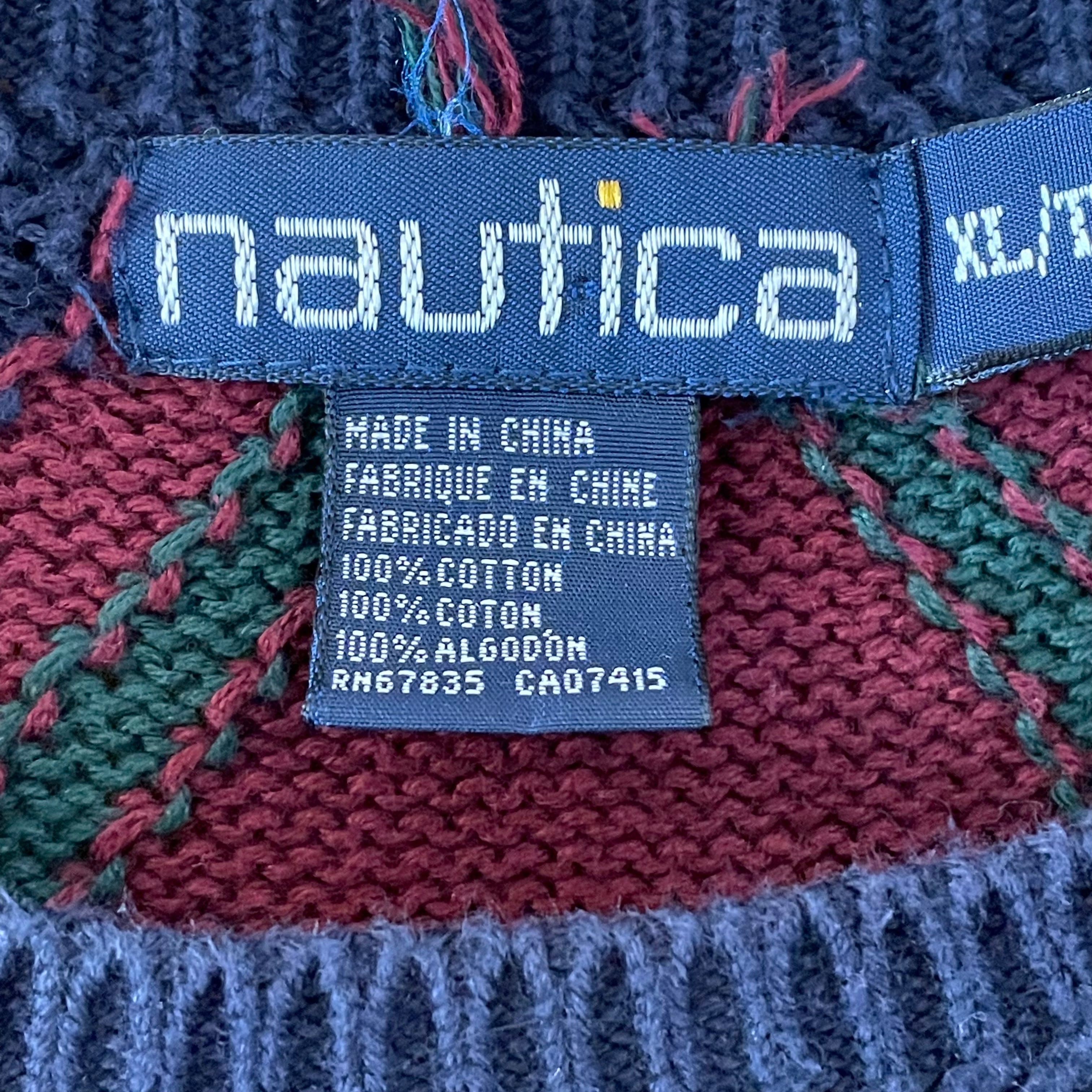 XLサイズ　ゆるダボ　NAUTICA シャツ　総柄　半袖