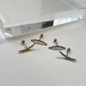 smile line pierce ステンレスピアス