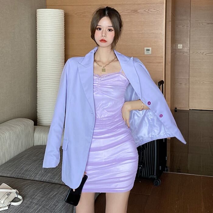 スプリングルーズジャケット スカート 春物 1号婦人37845354593