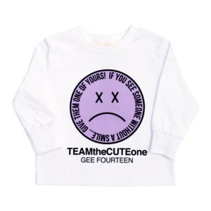 【TEAMtheCUTEone】 SMILE SADNESS Kids L/S Tee