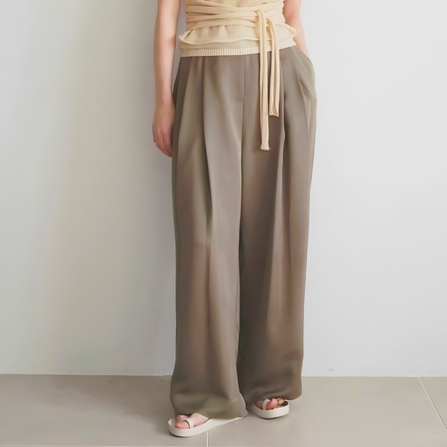 【 anuke 】Twill Satin Pants