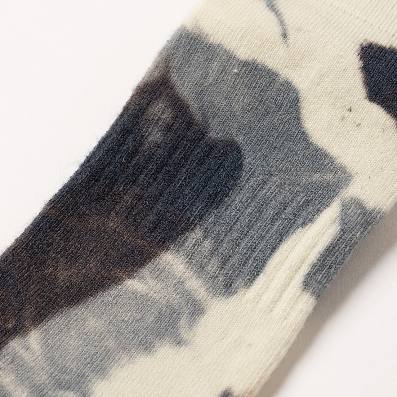 Tie Dye Merino Wool Ankle Socks（Smoke × Charcoal） | NODAL
