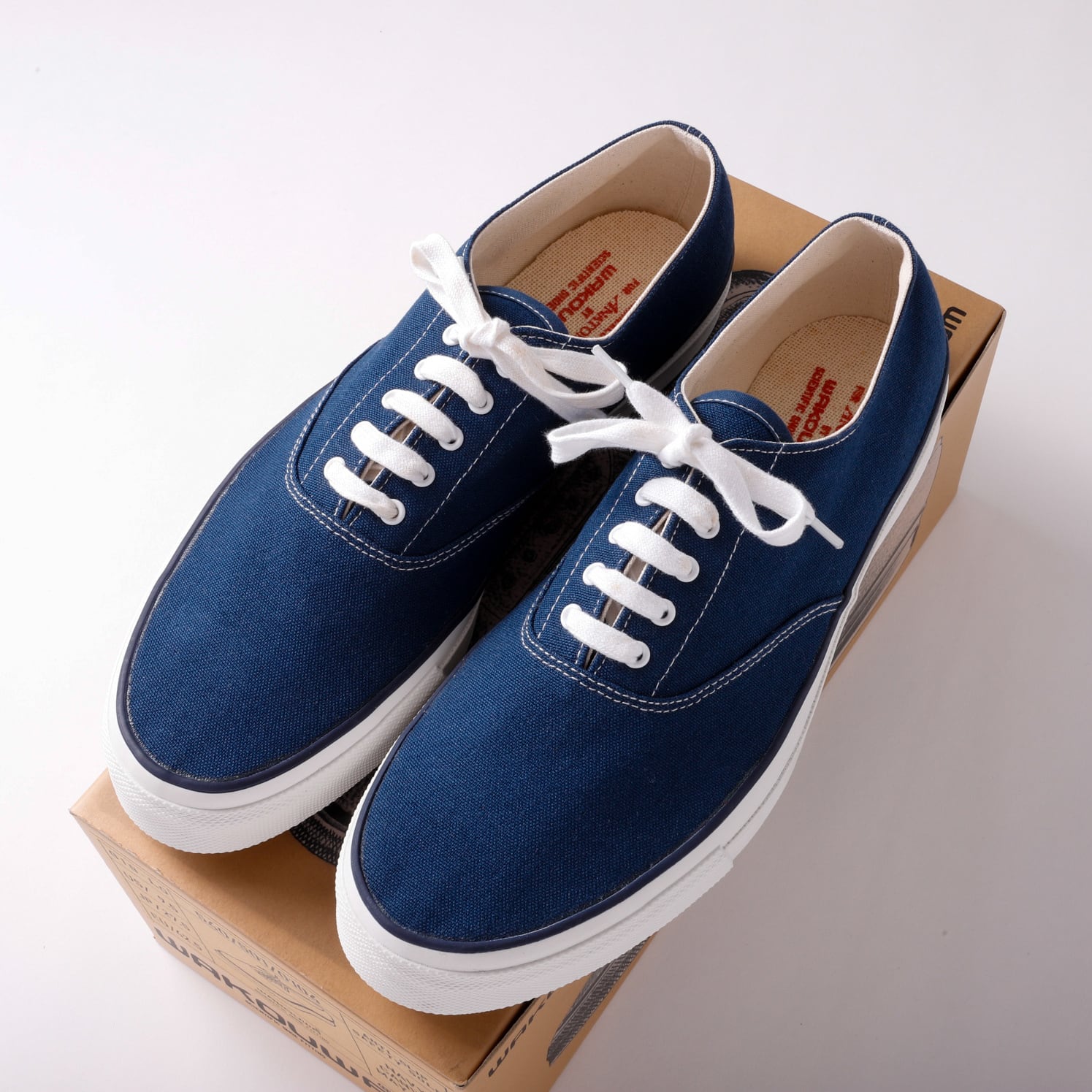 未使用】 ANATOMICA WAKOUWA deck shoes sneaker NAVY Alden last