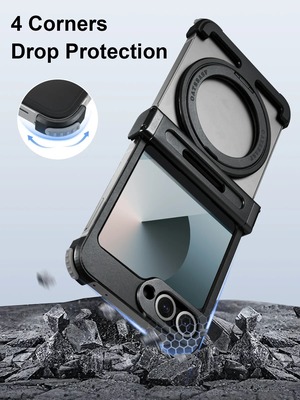 ◆Galaxy Z Flip 7/6◆ Ring Stand Aluminum Bumper Phone Case / リング スタンド アルミニウム バンパー スマホケース
