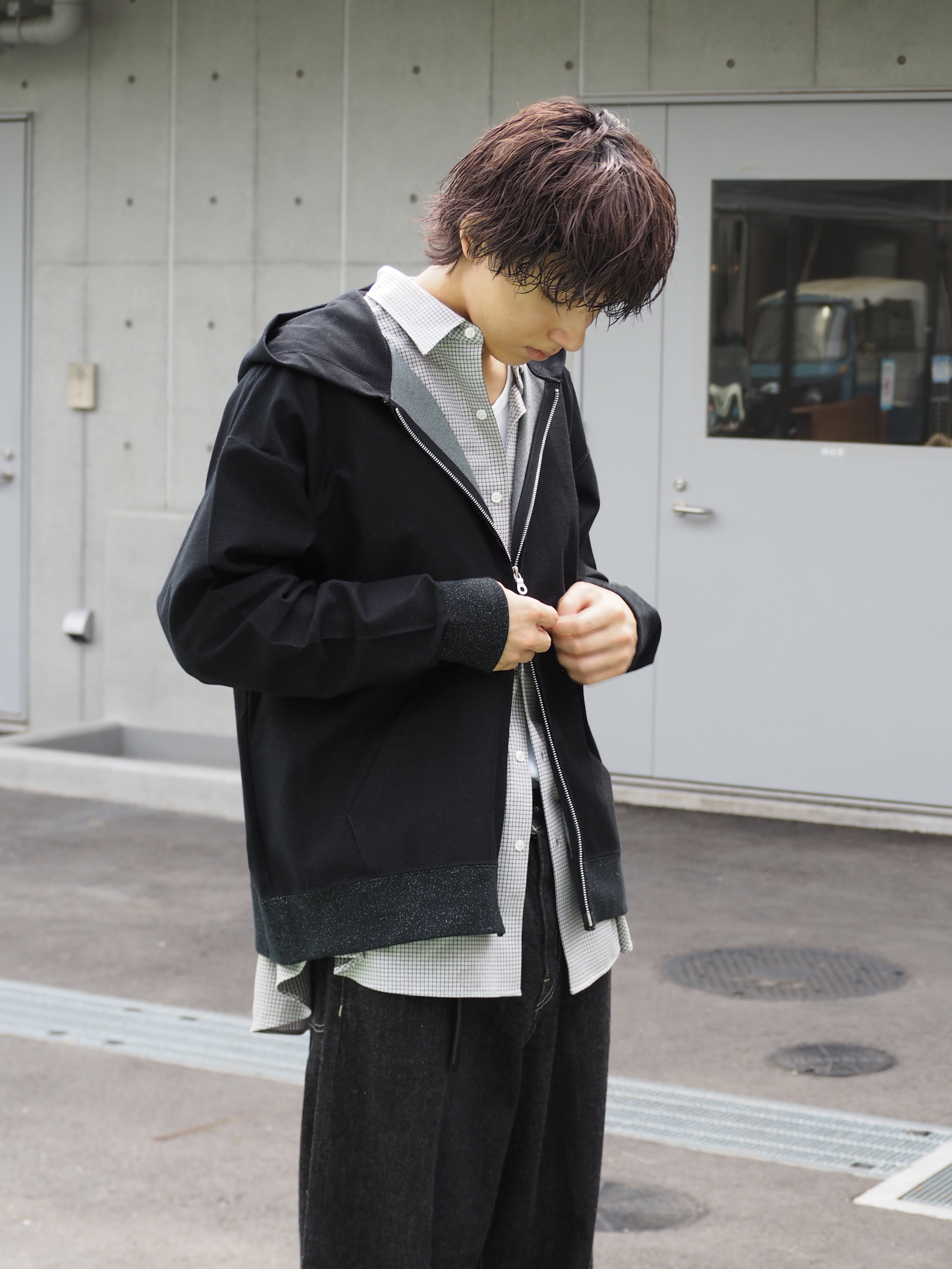 sizeM.L LAST1】KANEMASA PHIL. 36G Glittery Zip Hoodie(BLACK(Night