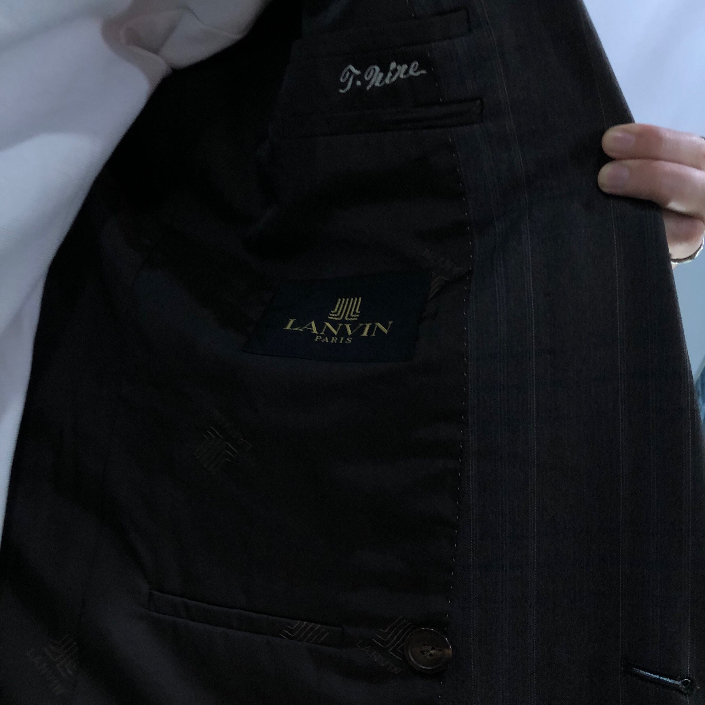 LANVIN】ダブル シャドーチェックセットアップ | ブランド古着屋 LANVIN】ダブル シャドーチェックセットアップ | ブランド古着屋