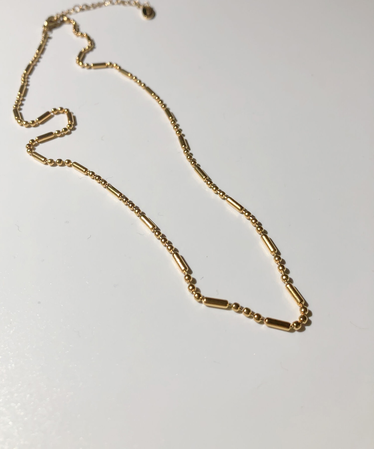 ショート&ロングボールチェーンネックレス/020190