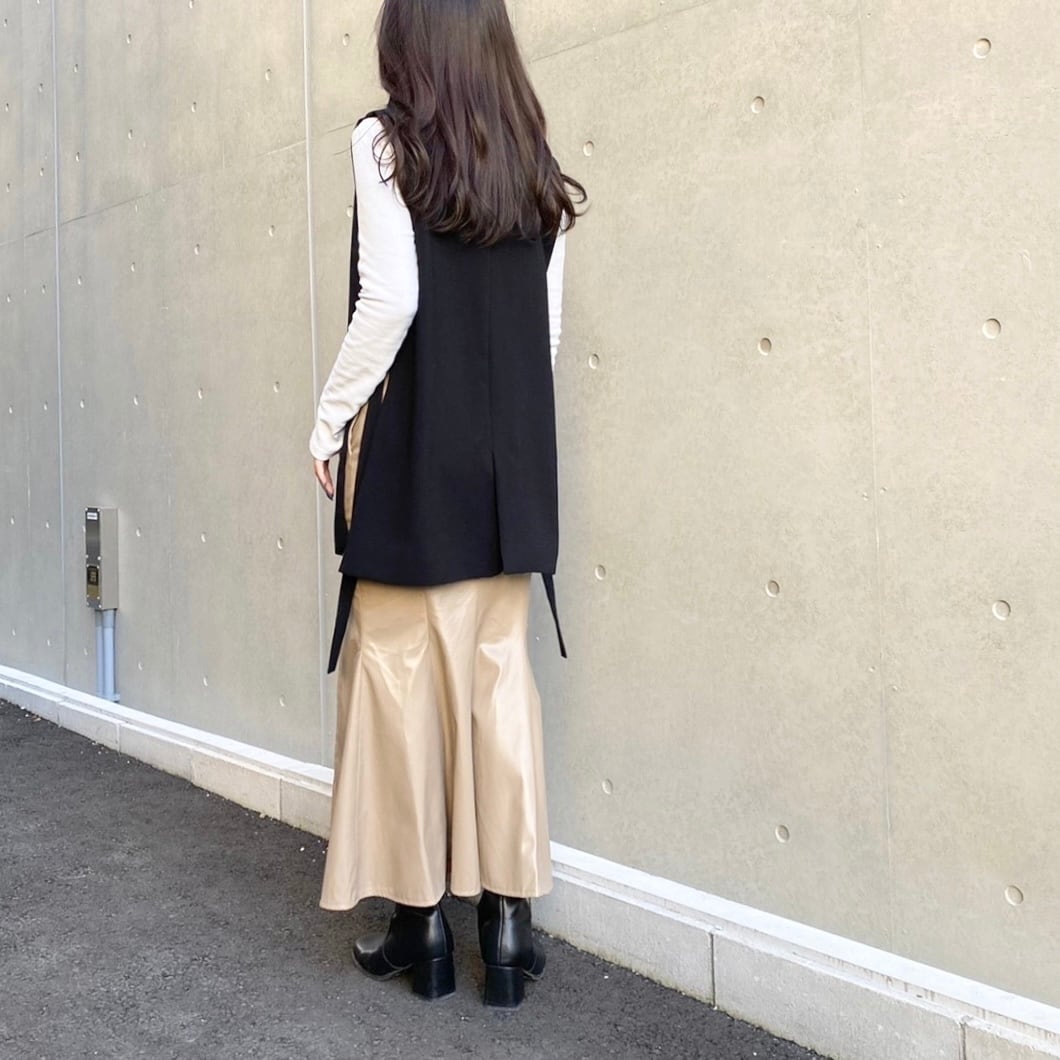 フェイクレザーマーメイドスカート CELFORD 2023秋冬 セルフォード CELFORD フェイクレザーマーメイドスカート