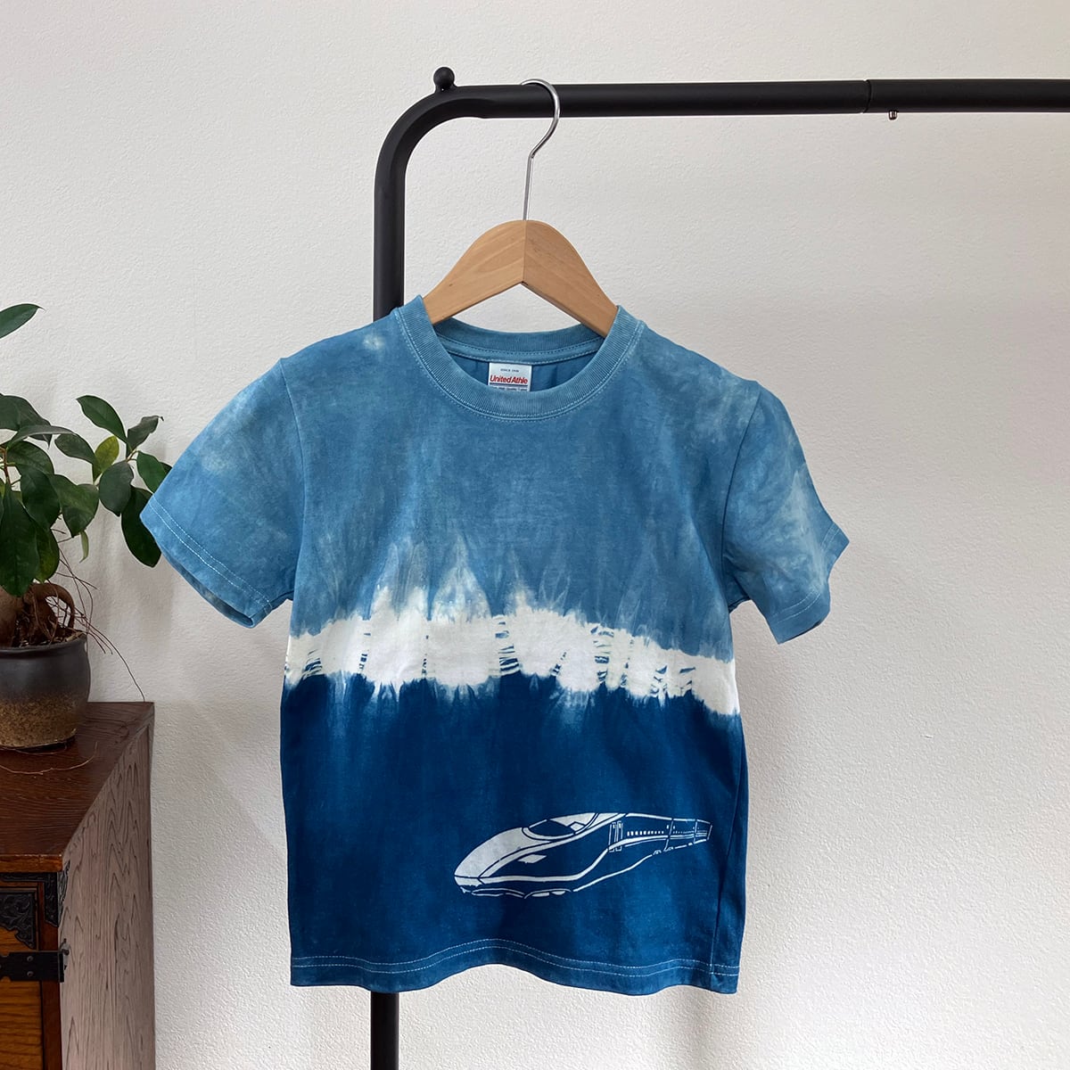 藍染め こどもTシャツ 120サイズ「新幹線」 | 染色工房稲木 ONLINE SHOP