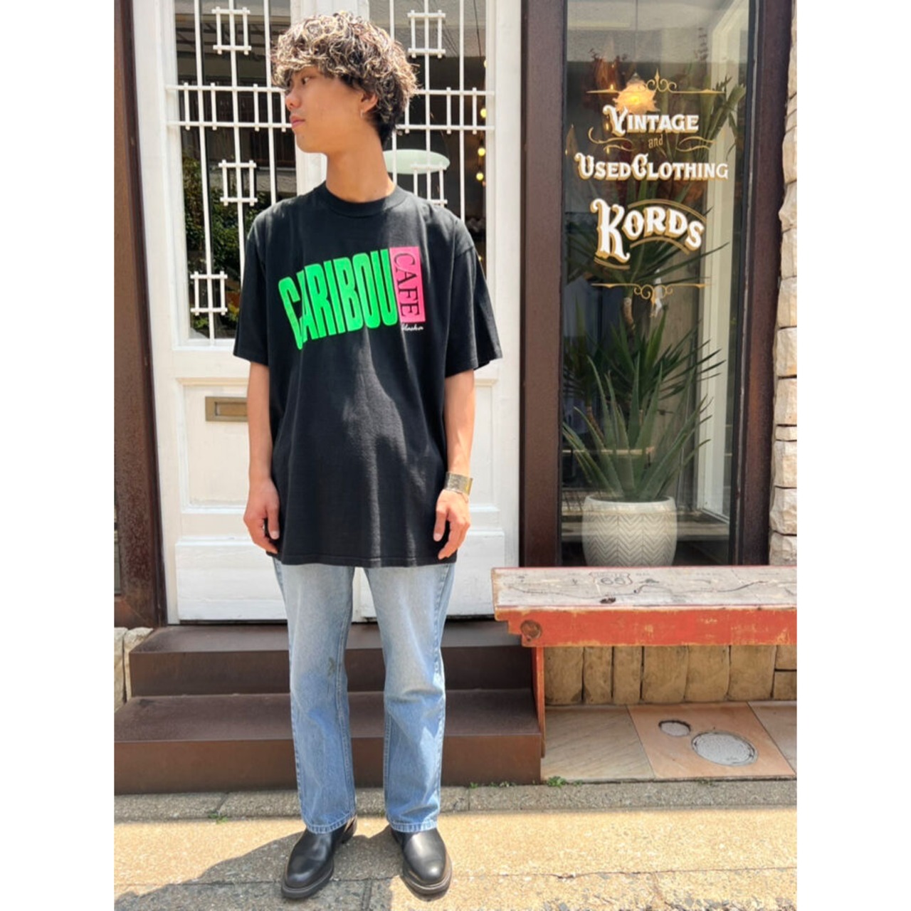 90s CARIBOU CAFE  Tee MADE IN USA  Size XL