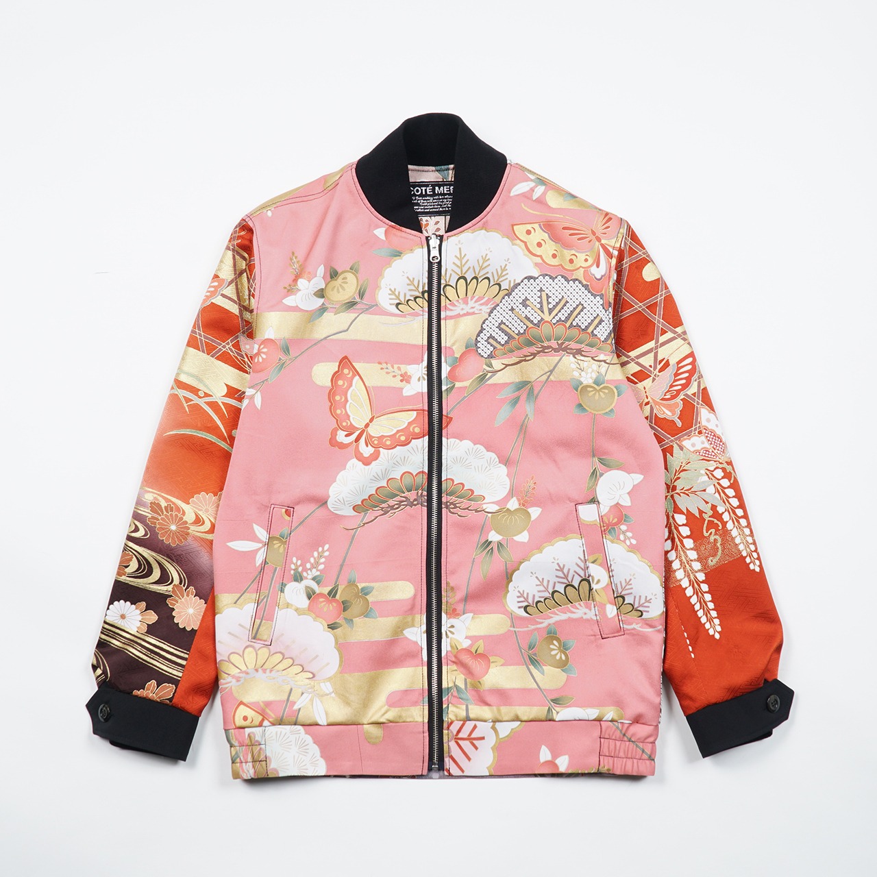 【BJK-M0019】XSsize再構築リバーシブル着物ボンバー  KIMONO REVERSIBLE BOMBER JACKET