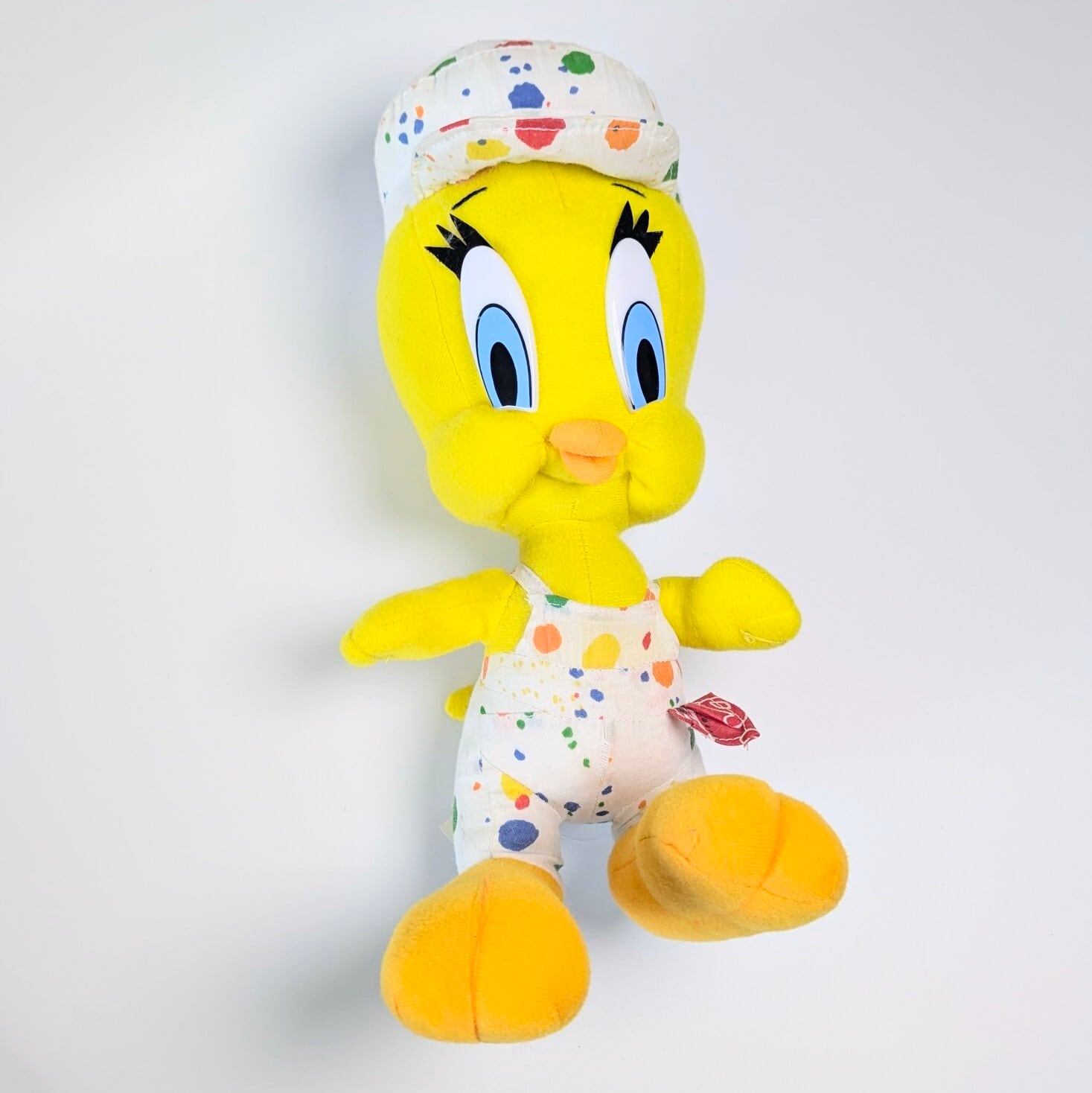 ☆VINTAGE1998☆【 Looney Tunes / ルーニー・テューンズ 】Painter Tweety Bird（ペインター トゥイーティー） プラッシュ / ぬいぐるみ〚アメリカン雑貨 アメトイ〛