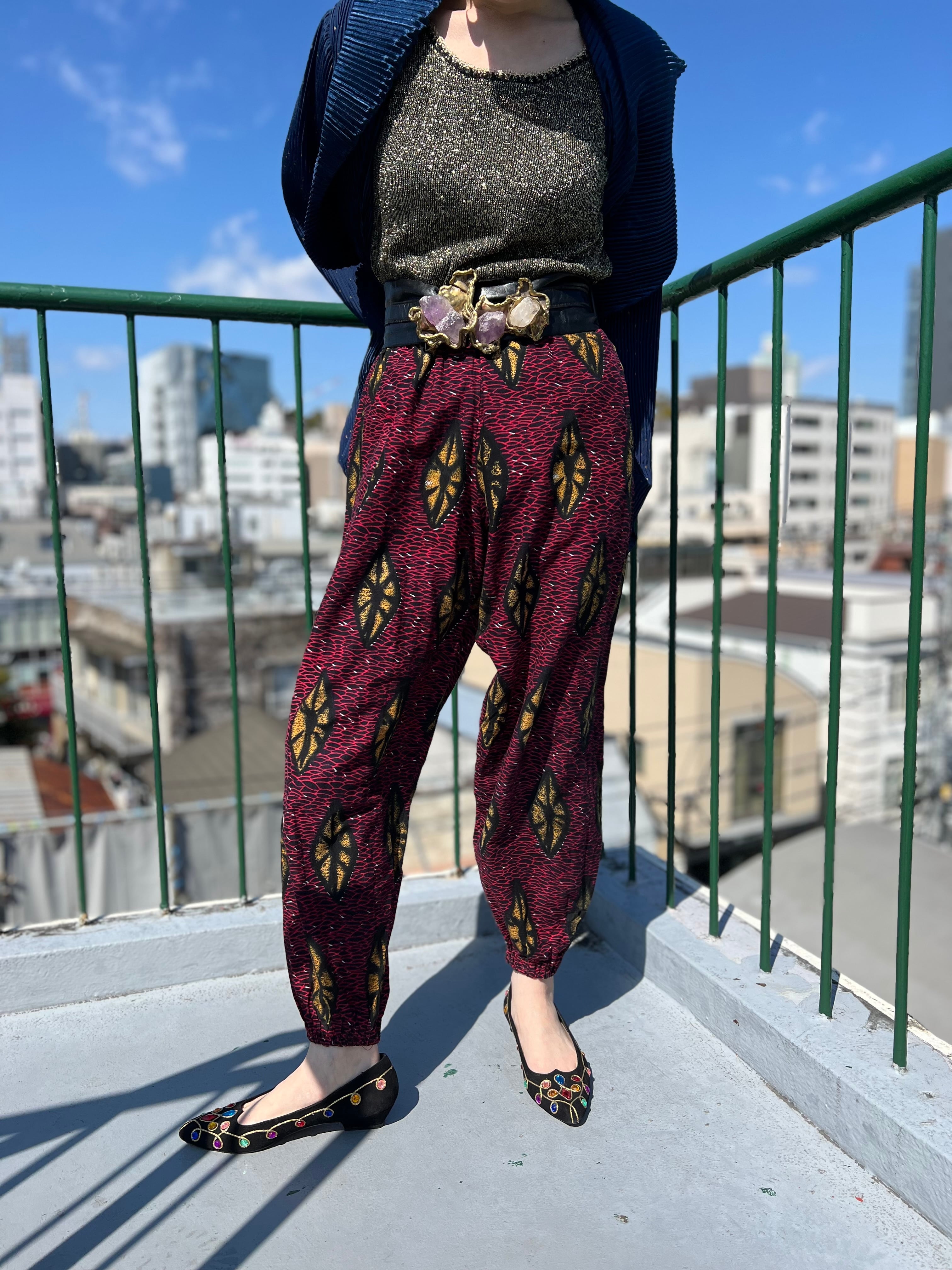 Vintage african batik cotton pants ( ヴィンテージ アフリカン