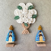 フォークアート OA 壁掛け フラワー&リーフ