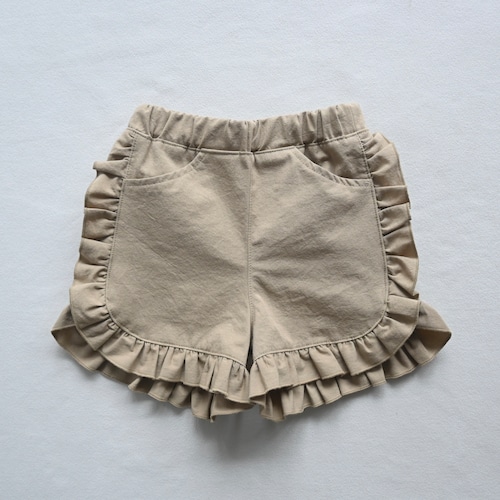 《mimi poupons 2024SS》フリルショートパンツ / BEIGE / L・XL