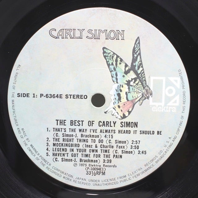 Carly Simon / The Best Of Carly Simon [P-6364E] - 画像3