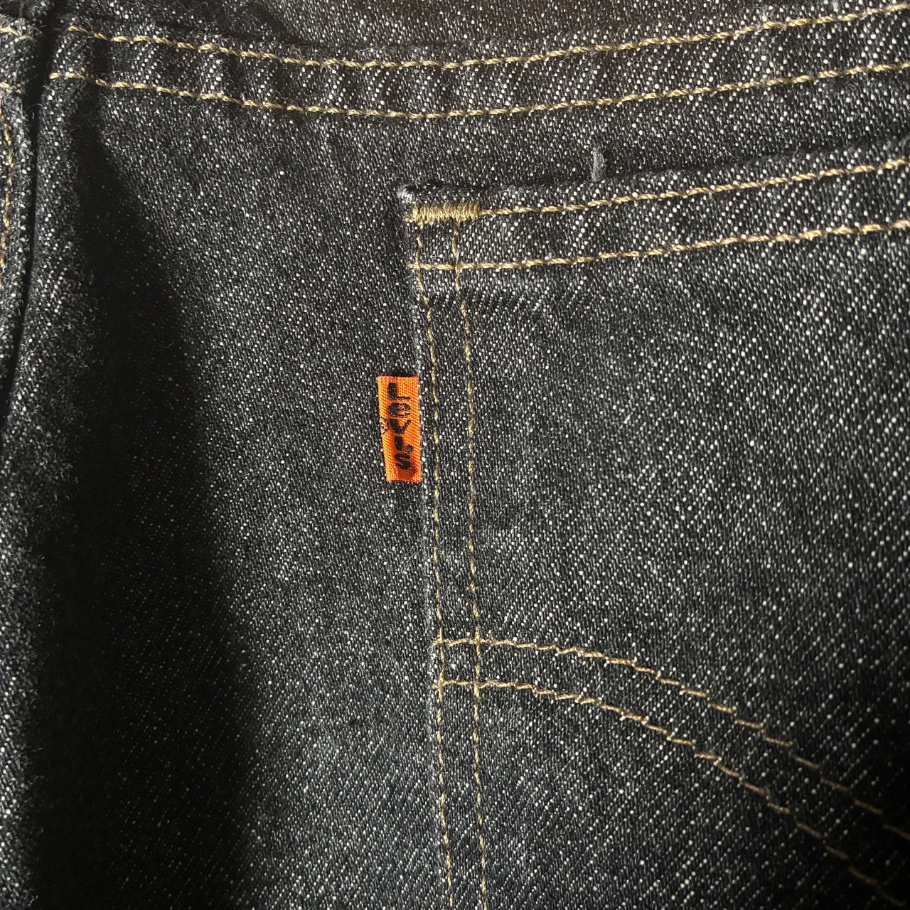 90s USA製　Levi’s 550先染めブラック　W42 極太　ワンウォッシュ　ミントコンディション
