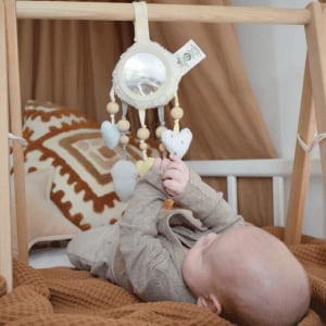 Bahhah the Lamb Mobile with Fabric Hearts_94025