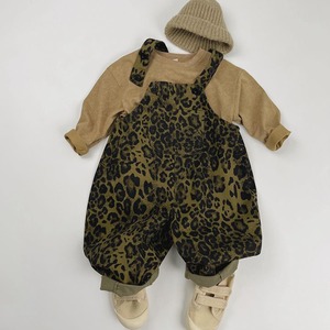【BABY&KID】ヒョウ柄レトロサロペット