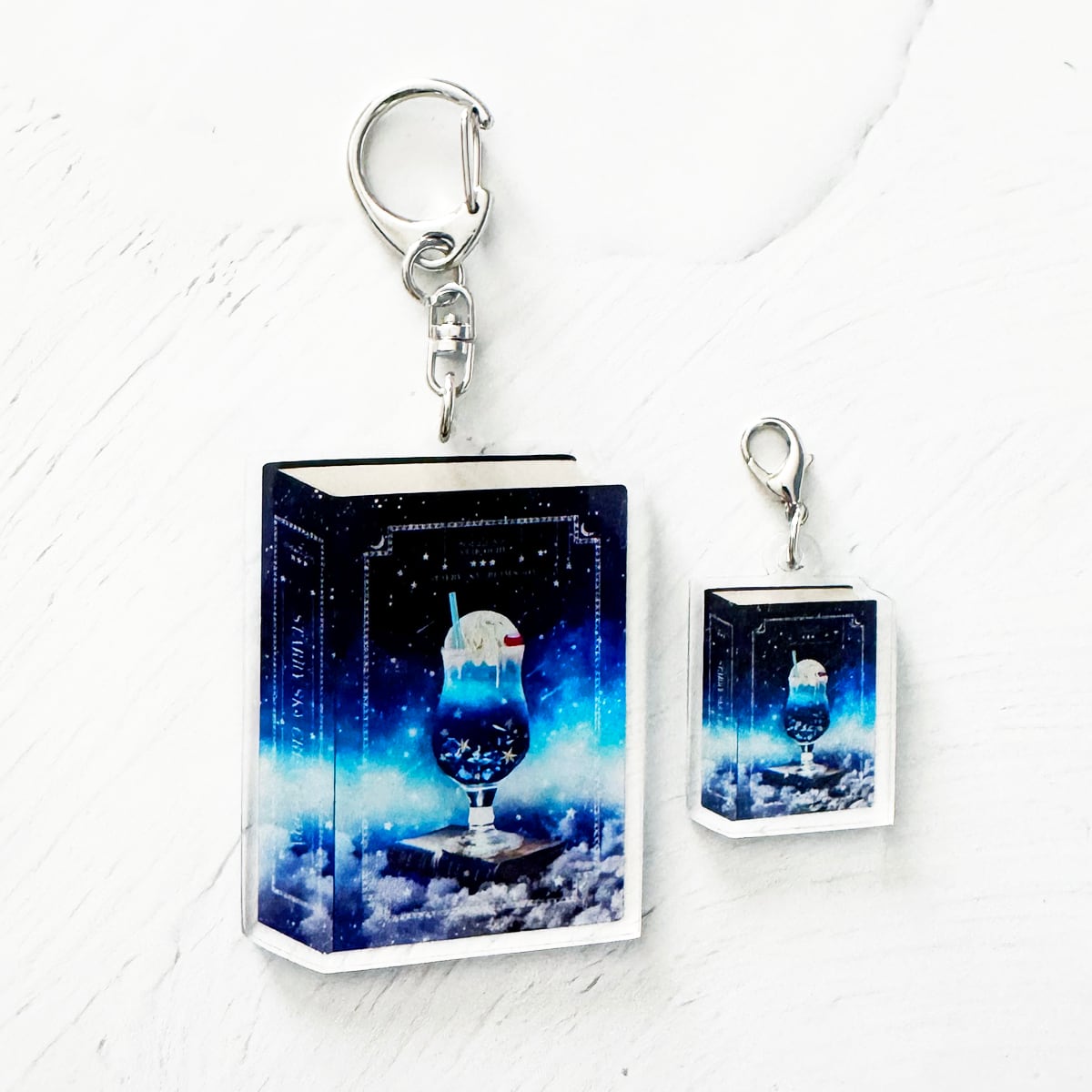 星空のクリームソーダ ブック型キーホルダー アクリルキーホルダー
