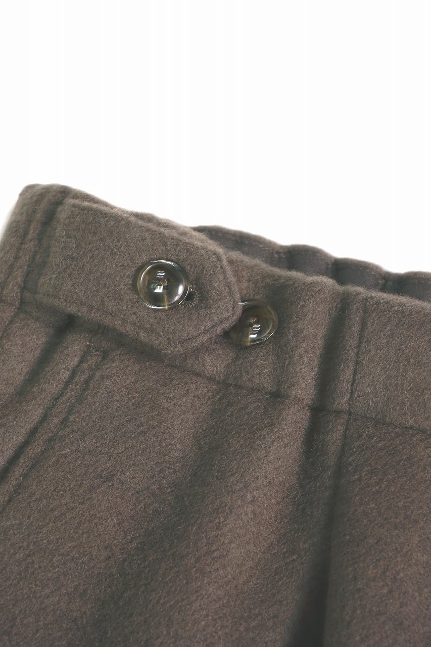Wool Beaver Wide Easy Pants