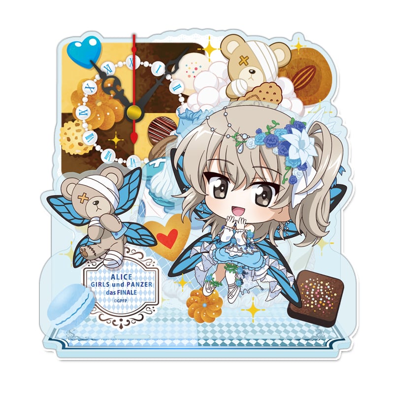 ガールズ&パンツァー 最終章 ぷちちょこミニアクリル置時計【島田愛里