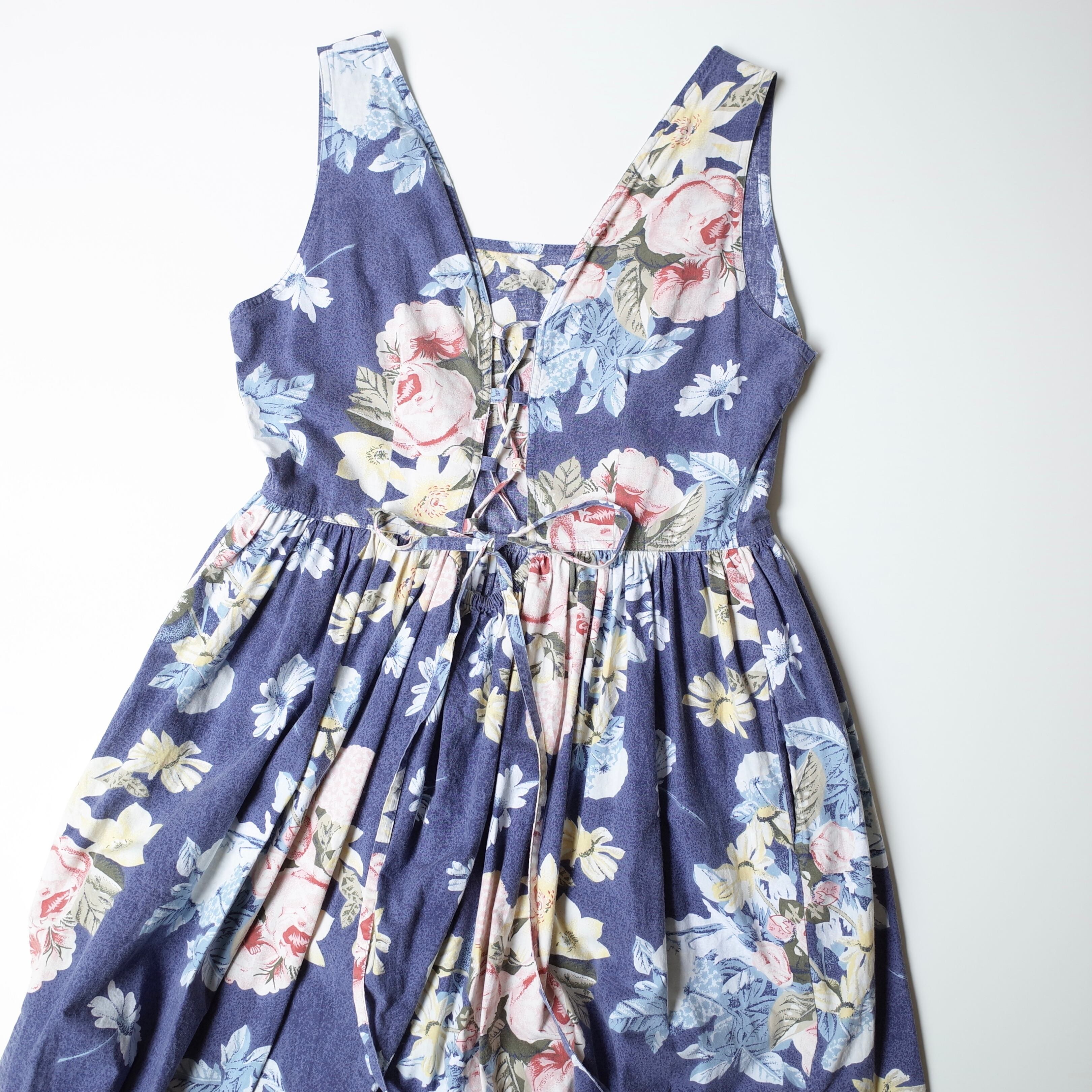 Flower print long dress