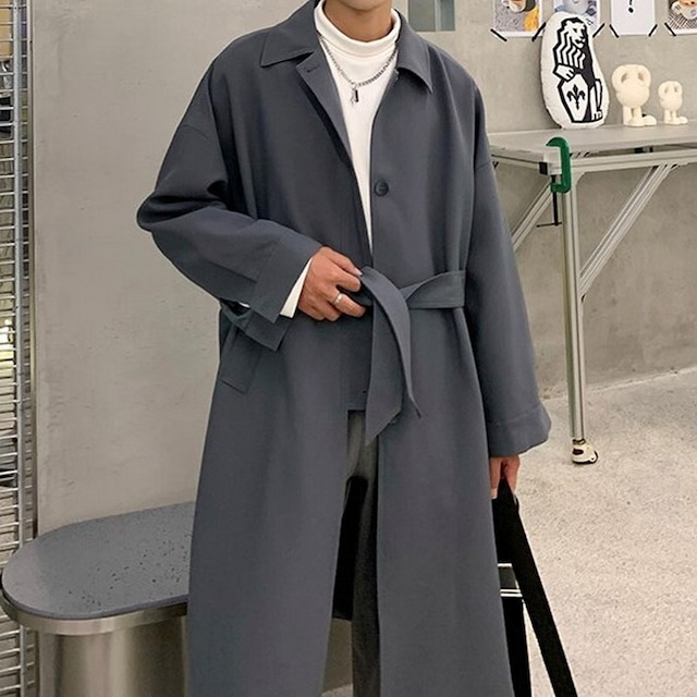 gray long coat（グレーロングコート）-b1198