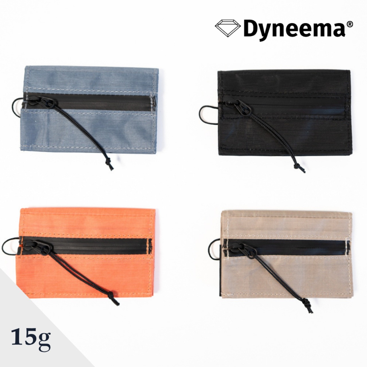 ダイニーマ製3つ折り軽量ウォレット（登山用/財布/ミニマリスト