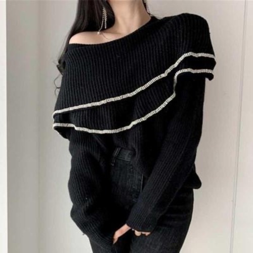 トップス ニット 秋冬　レディース ゆったり 可愛い 大人可愛い きれいめ シンプル お洒落 大人女子  20代 30代 　韓国 韓国系 コーデ ファッション カジュアル 大人 上品 学生 通学 　おしゃれ お洒落 かっこいい 大人女子 旅行 着回し 普段使い 重ね着 スタイル 楽ちん モテ