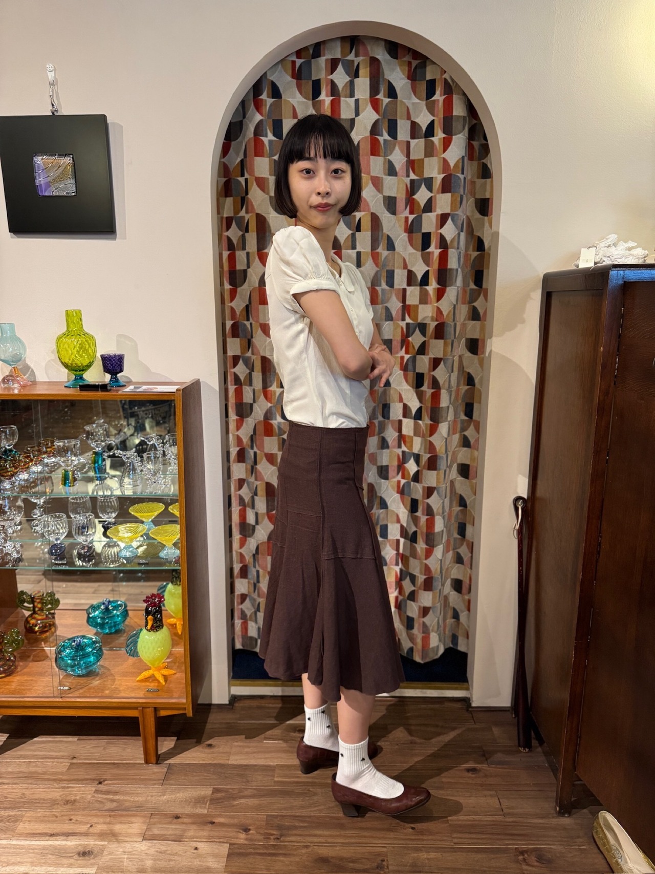 THE SEAMSTRESS ヴィンテージジョーゼットブラウス