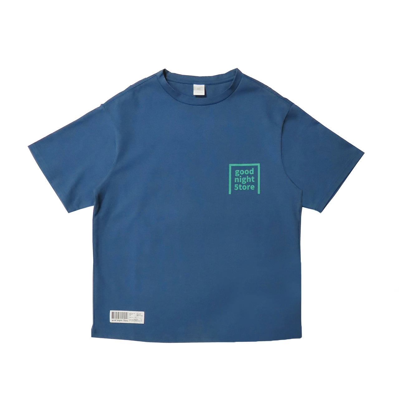 goodnight5tore t-shirt logo-neon blue