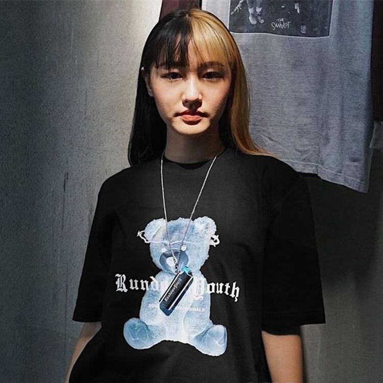 ユニセックス Tシャツ 半袖 クマちゃん ベアー プリント オーバーサイズ 韓国ファッション メンズ レディース 大きいサイズ ルーズ ストリート系  DTC-627191787276 | Value Rave Notice(バリューレイヴノーティス) | ...